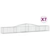 vidaXL Schanskorven 7 st gewelfd 400x50x40/60 cm ijzer
