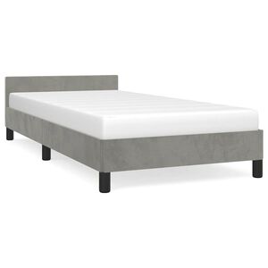 vidaXL Bedframe zonder matras 80x200 cm fluweel lichtgrijs