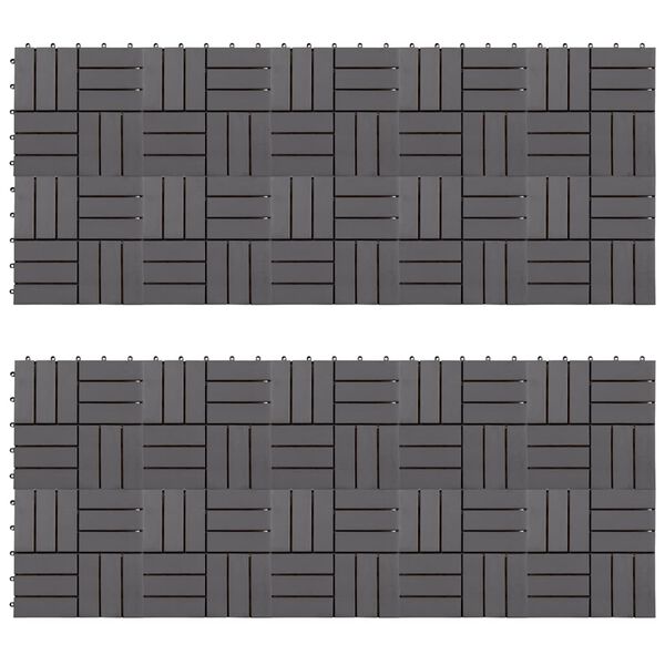 vidaXL Terrastegels 20 st 30x30 cm massief acaciahout greywash