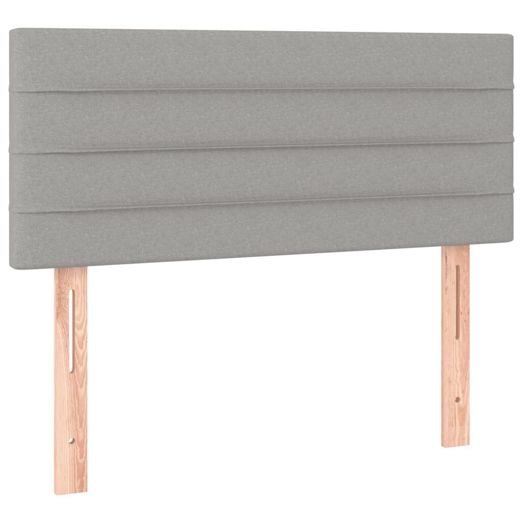 vidaXL Boxspring met matras stof lichtgrijs 120x190 cm