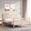 vidaXL Bedframe met hoofdbord massief hout 140x200 cm