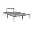vidaXL Bedframe metaal grijs 160x200 cm