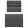 vidaXL Boxspring met matras stof donkergrijs 90x190 cm