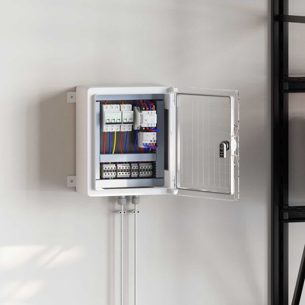 vidaXL Bedieningskast Grijs 30 x 16,5 x 35 cm ABS Kunststof