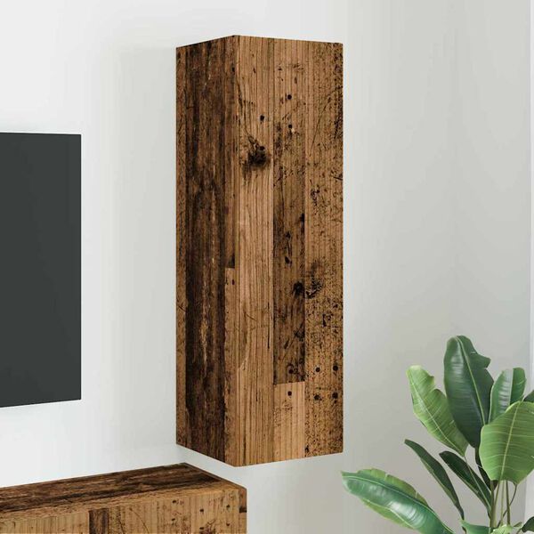 vidaXL TV Wandkast Oud Hout 30 x 31 x 100 cm Bewerkt hout