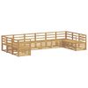 vidaXL Buiten bankenset 10 pcs Wit 363 x 185,5 x 73 cm