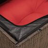 vidaXL 6-delige Loungeset met kussens poly rattan bruin