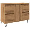 vidaXL Badkamerkast 80x33x60 cm bewerkt hout artisanaal eikenkleurig