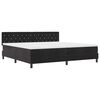 vidaXL LED Box Spring Bed met hoofdeinde Zwart 200 x 200 cm Fluweel