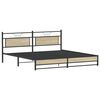 vidaXL Bedframe zonder matras metaal sonoma eikenkleurig 193x201 cm