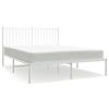 vidaXL Bedframe met hoofdbord metaal wit 140x190 cm