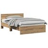 vidaXL Bedframe Artisan Eiken 193 x 125 x 70 cm Bewerkt hout
