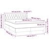 vidaXL Boxspring met matras fluweel donkergrijs 140x190 cm