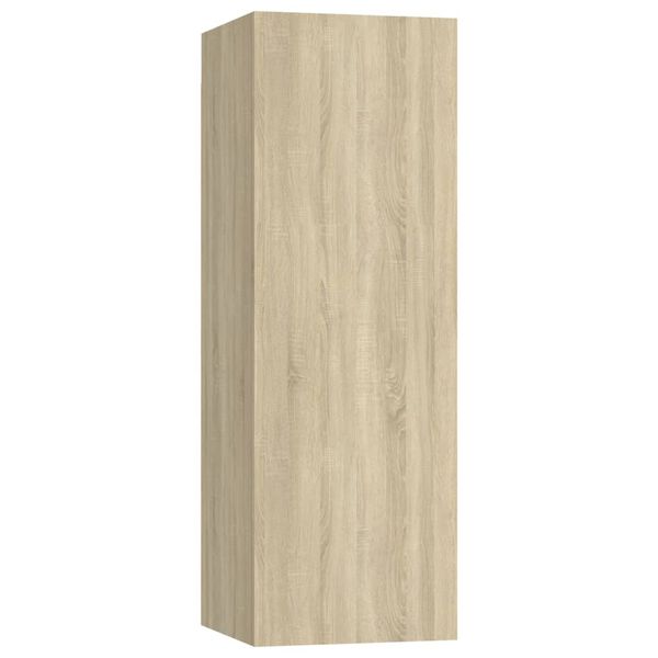 vidaXL Tv-meubels 2 st 30,5x30x90 cm bewerkt hout sonoma eikenkleurig