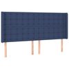vidaXL Boxspring met matras en LED stof blauw 180x200 cm