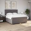 vidaXL Boxspring met matras stof taupe 180x200 cm