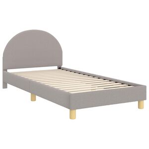 vidaXL Bedframe voor kinderen met hoofdbord Lichtgrijs 80 x 200 cm