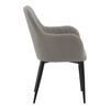 Venture Home Eetkamerstoelen 2 st Comfort polyester zwart en grijs