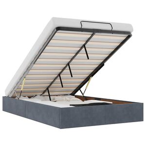 vidaXL Bedframe zonder matras 120x190 cm fluweel donkergrijs