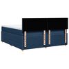 vidaXL Boxspring met matras stof blauw 200x200 cm
