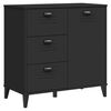 vidaXL Dressoir VIKEN 80x40x80 cm bewerkt hout zwart