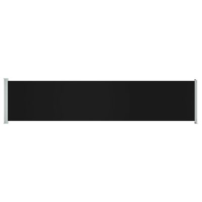 vidaXL Tuinscherm uittrekbaar 140x600 cm zwart