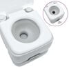 vidaXL Camping Toilet 2 pcs Grijs en Wit Hoogwaardig polyethyleen