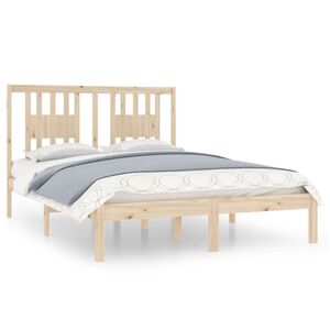 vidaXL Bedframe massief hout 135x190 cm