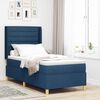 vidaXL Boxspringbed met matras met hoofdeinde Blauw 100 x 200 cm Stof
