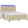 vidaXL Boxspring bed Lichtgrijs en wit. 203 x 180 x 128 cm