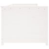 vidaXL Slaapbank zonder matras 100x200 cm massief grenenhout wit