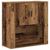 vidaXL Wandkast met plank Oud Hout 80 x 33 x 80 cm Bewerkt hout