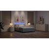 vidaXL Boxspring bed met matras Lichtgrijs 140 x 200 cm Stof