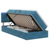 vidaXL LED Opslagbed met Matras Donkerblauw 90 x 190 cm Fluweel