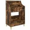 vidaXL Mediaschappen Gerookt eiken 70,5 x 46 x 112 cm Bewerkt hout