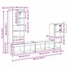 vidaXL TV Wandmeubels Wandgemonteerd 4 pcs Artisan Eiken Bewerkt hout