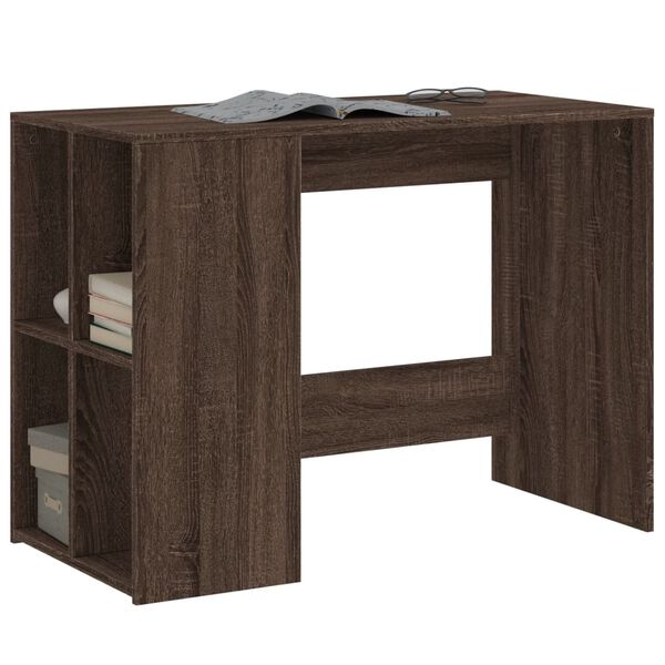 vidaXL Bureau 102x50x75 cm bewerkt hout bruin eikenkleurig