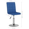 vidaXL Eetkamerstoelen draaibaar 4 st stof blauw