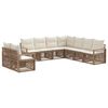 vidaXL Tuinbankenset 9 pcs Beige poly rattan