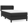 vidaXL Boxspring met matras kunstleer zwart 90x200 cm