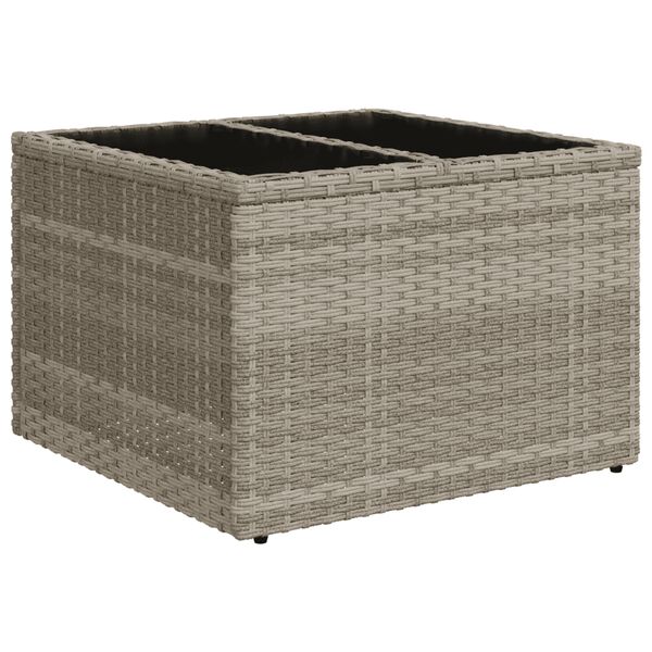 vidaXL 5-delige Loungeset met kussens poly rattan lichtgrijs