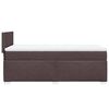 vidaXL Boxspring met matras stof donkerbruin 90x190 cm