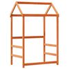 vidaXL Bedframe met huisje massief grenenhout wasbruin 100x200 cm