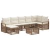 vidaXL Tuinbankenset 8 pcs Beige poly rattan