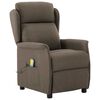 vidaXL Massagestoel met kussen Taupe 93.5 x 67.5 x 101.5 cm Stof