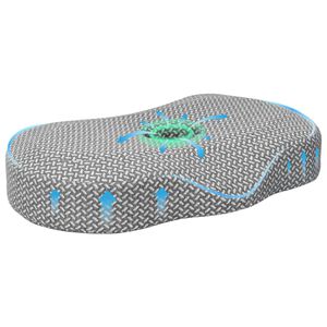 vidaXL Nek kussen Grijs Traagschuim 53 x 34,5 x 10,5 cm