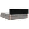 vidaXL Opslag bed met matras met opslag Taupe 180 x 200 cm Nep Leer