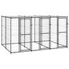 vidaXL Hondenkennel met dak 7,26 m&sup2; staal