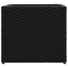 vidaXL Plantenbak 36x30x32 cm poly rattan zwart