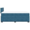 vidaXL Boxspring met matras fluweel donkerblauw 120x190 cm